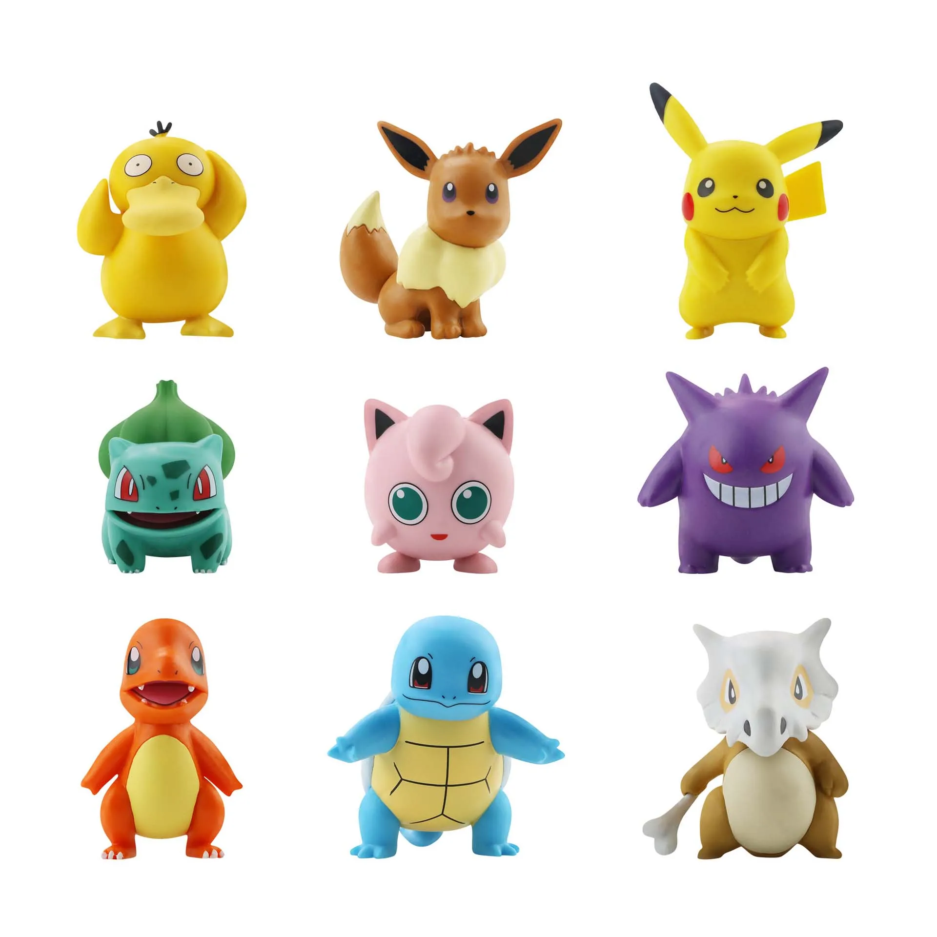 포켓몬 애니메이션 액션 피규어 피카추 장난감 모델 Charmander Psyduck Squirtle Jigglypuff Bulbasaur Kawaii 수집 인형 어린이 선물