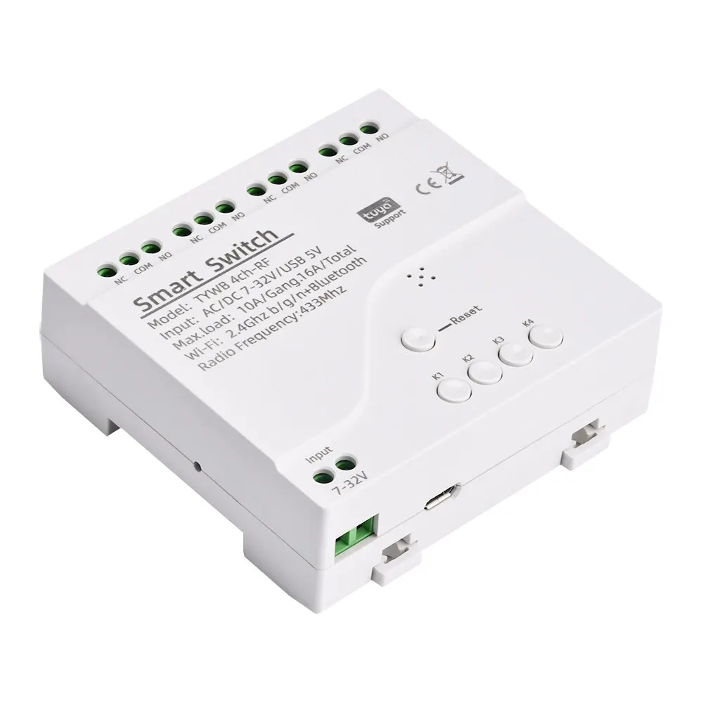 지능형 무선 와이파이 릴레이 모듈, 스마트 홈 리모컨 스위치, DC 5V-32V, 5V, 12V, 24V