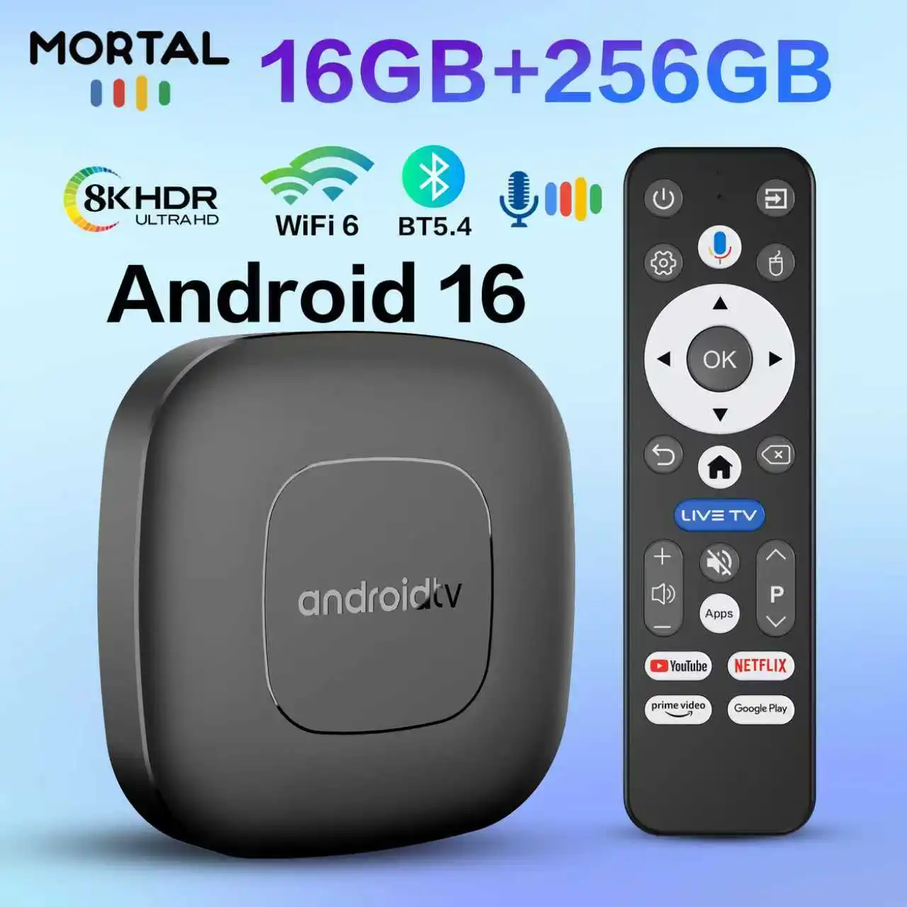 안드로이드 16 구글 어시스턴트 음성 제어 8GB 128GB 256G 4K Wi-Fi 6 블루투스 5.0 T1 RK3518 TV 박스 4K 비디오 미디어 플레이어 TV 셋톱박스