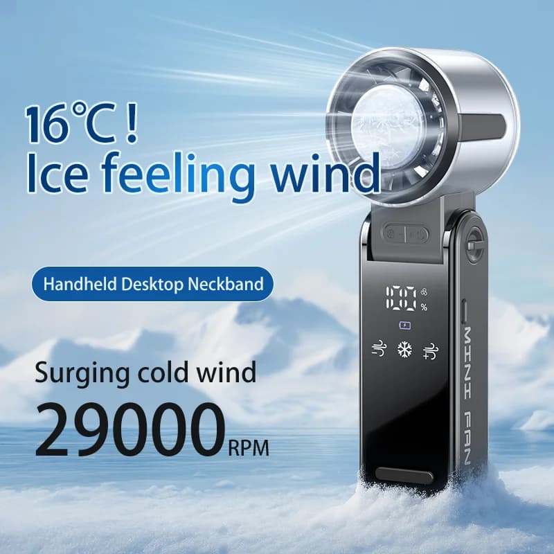 휴대용 팬 29,000 RPM 접이식 접이식 TEC 초전도 냉각 미니 휴대용 팬 공기 냉각기 Minifan