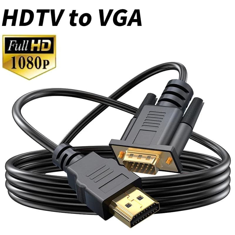 HD 1080P HDMI 호환 컴퓨터 노트북 프로젝터 모니터 노트북 PC TV 디스플레이 XBox PS4 용 VGA 케이블 변환기 어댑터