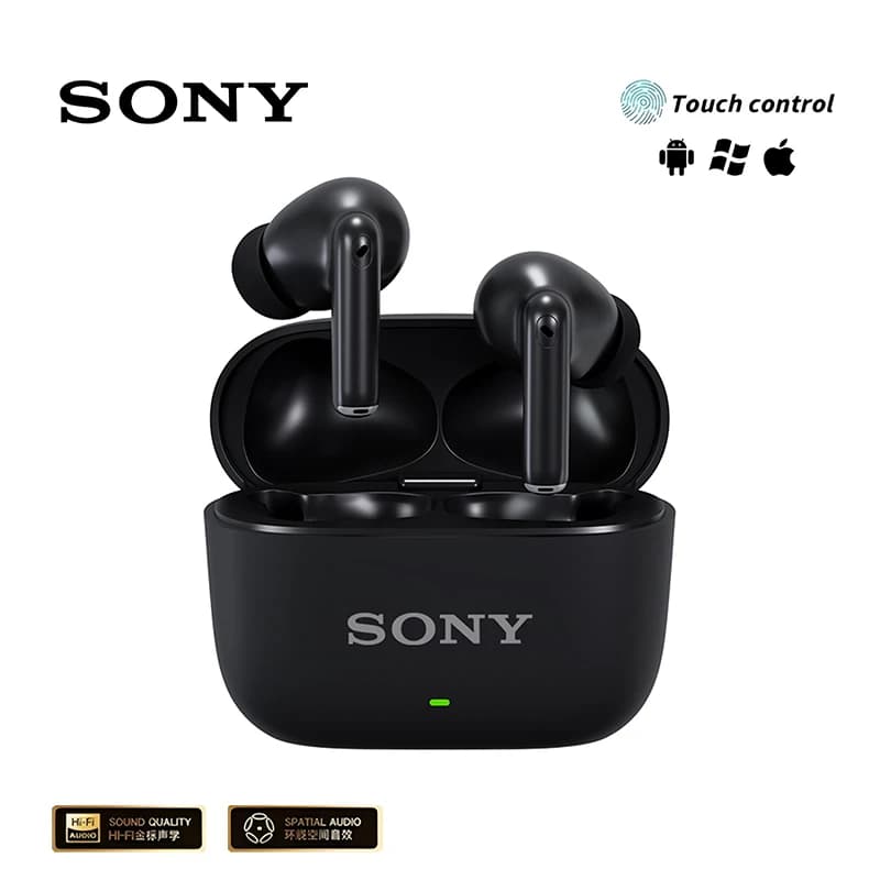 오리지널 소니 S300 헤드셋 무선 이어폰 블루투스 헤드폰 트루 스테레오 스포츠 게임 TWS 이어버드 인이어 마이크 터치 기능 포함