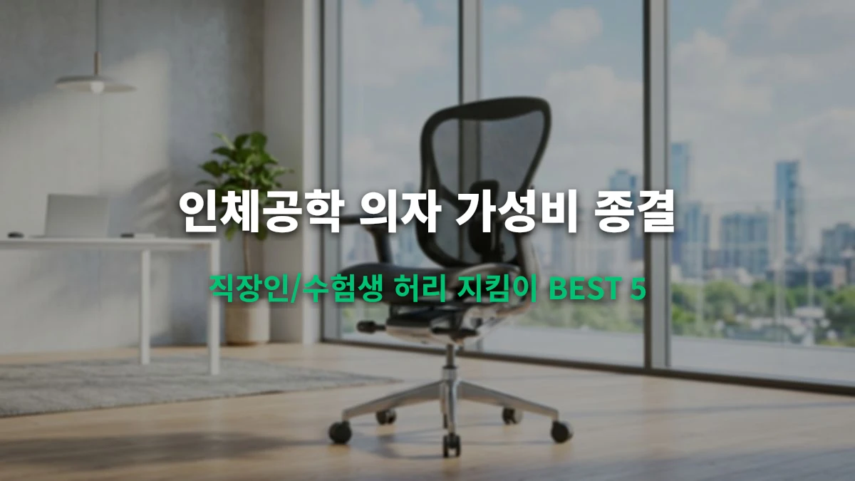 허리 통증 해방! 직장인/수험생을 위한 알리익스프레스 인체공학 의자 BEST 5