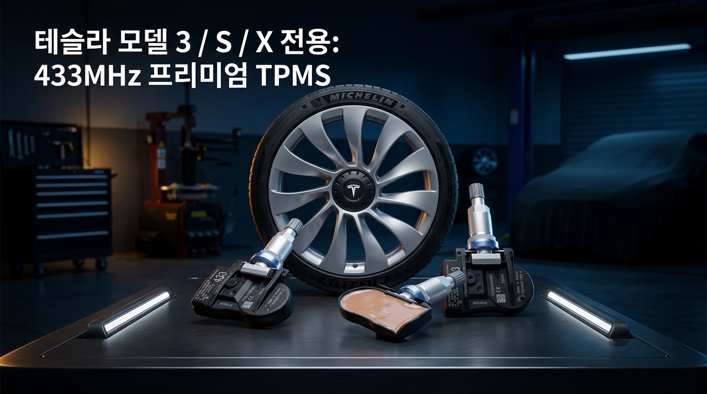 테슬라 공기압 경고등 해제! 모델3/S/X 433MHz TPMS 센서 4개 세트 리뷰