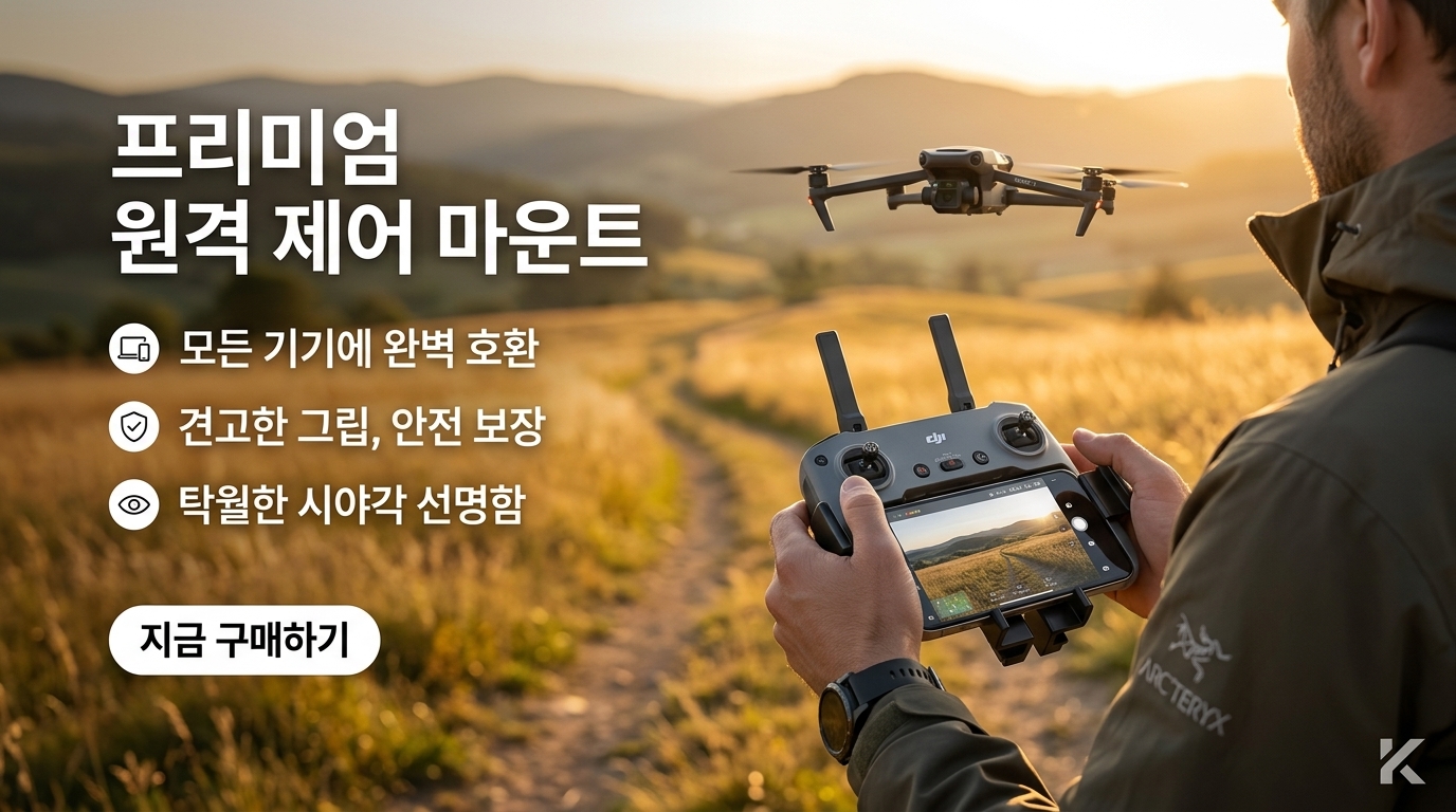 드론 스마트폰 추락 방지! DJI 매빅 Mini/SE/2 Pro 조종기 스마트폰 거치대 리뷰