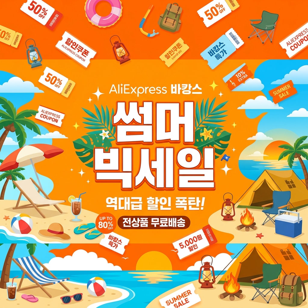알리익스프레스 7월 "바캉스 썸머 빅세일" 시작! 할인 혜택 총정리