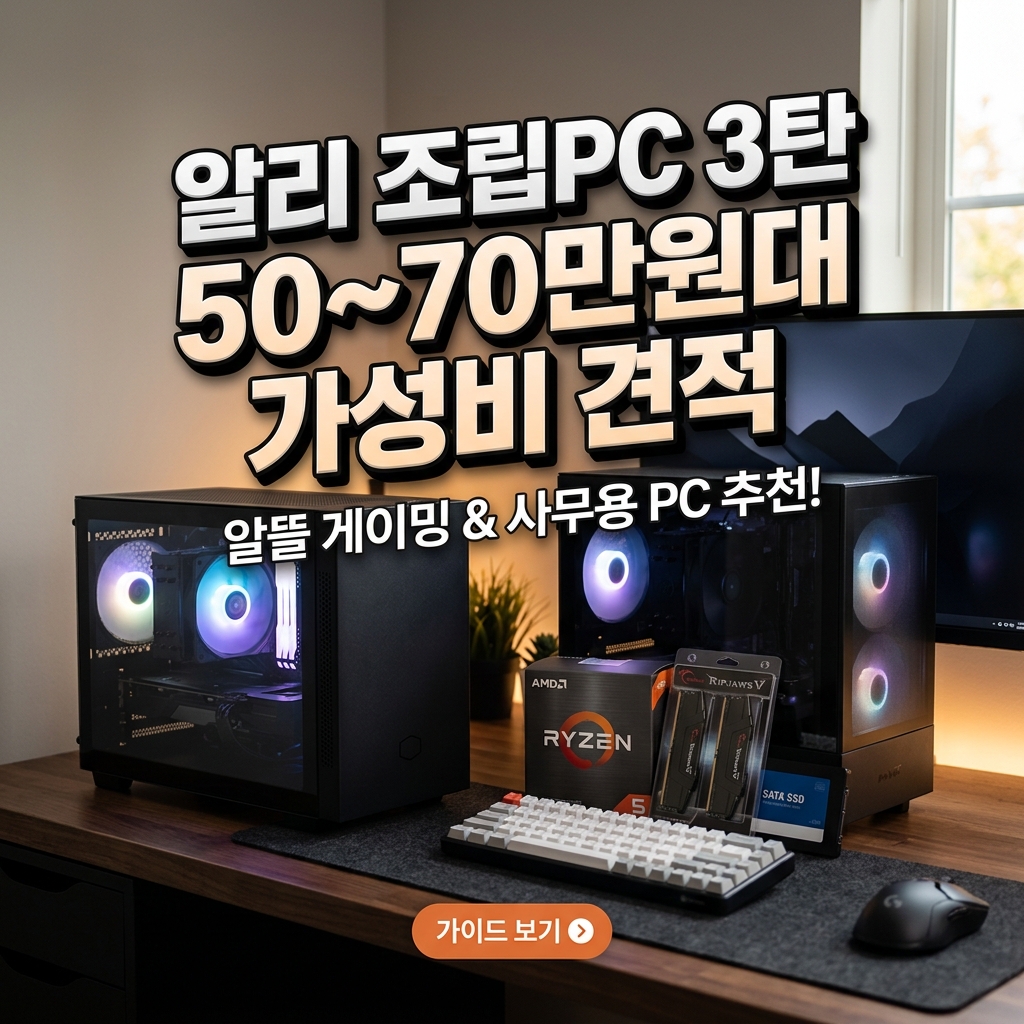 [알리 조립PC 3탄] 50~70만원대 가성비 사무용 & 입문용 FHD 게이밍 조립PC 추천 견적 가이드