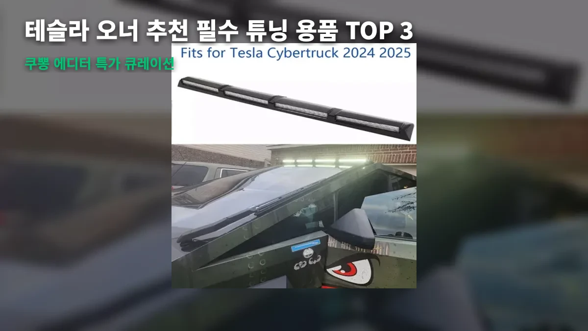 [내돈내산] 테슬라 오너가 직접 써보고 검증한 필수 튜닝 & 용품 종결템 TOP 3