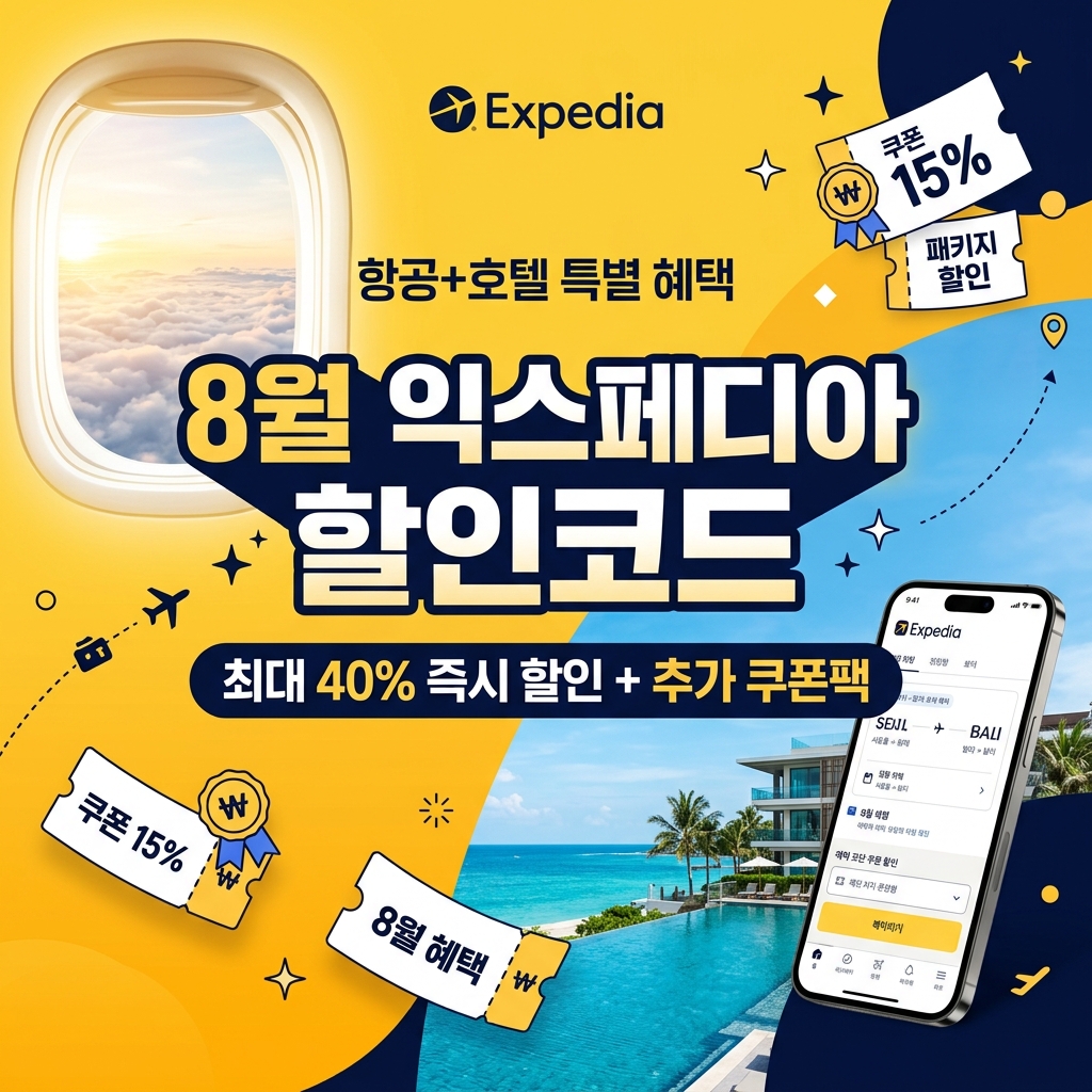 2026년 8월 익스페디아(Expedia) 8월 할인코드 & 항공+숙박 묶음 30% 할인 가이드