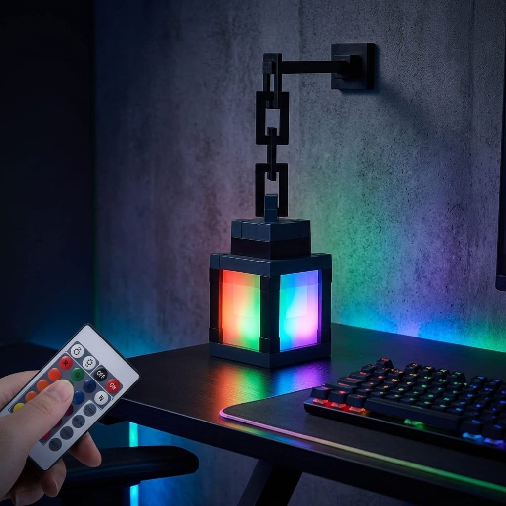 마인크래프트 감성! 픽셀 스타일 16색 RGB 야간 랜턴 팩트체크 리뷰