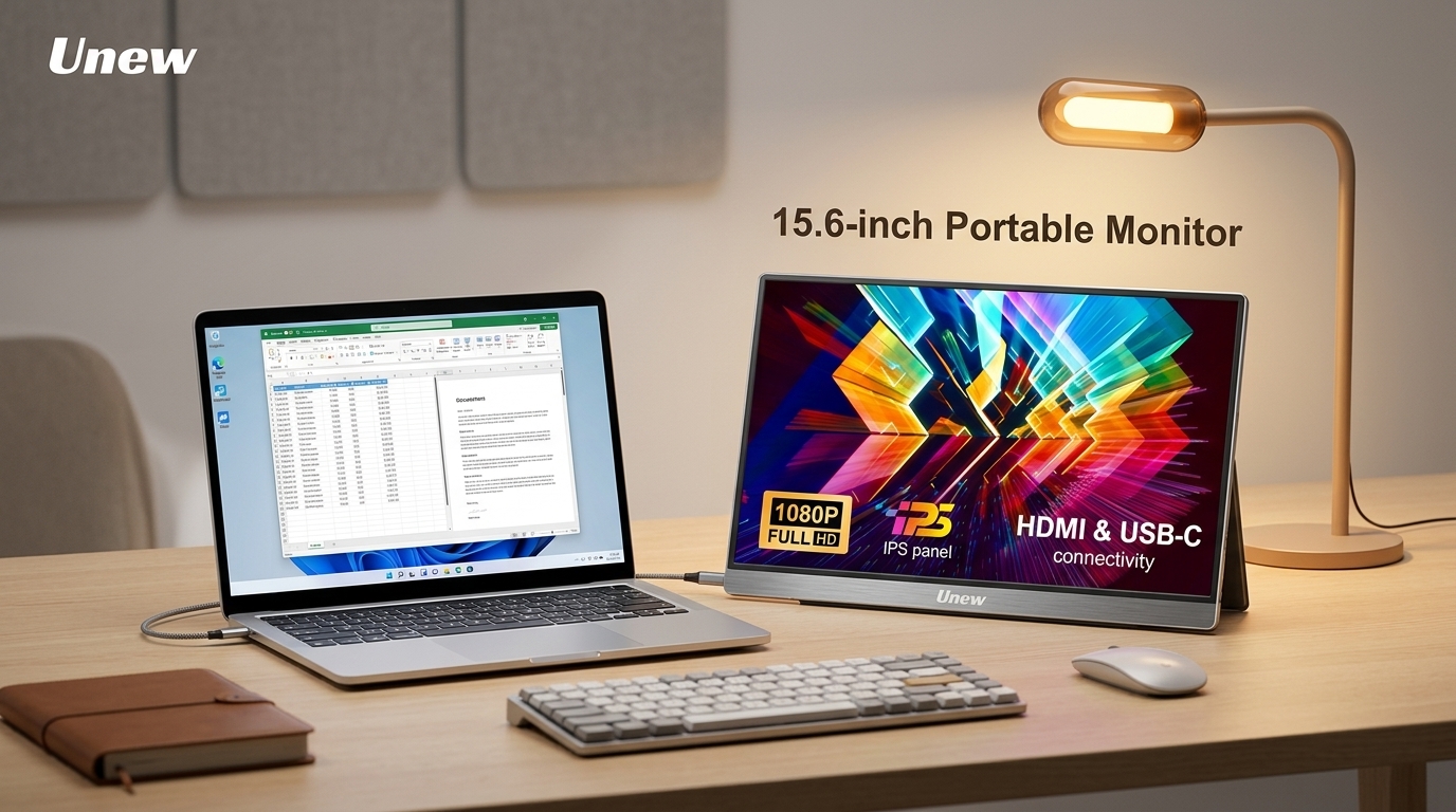 업무 생산성 2배 증가! 15.6인치 IPS FHD 서브 모니터 솔직 리뷰