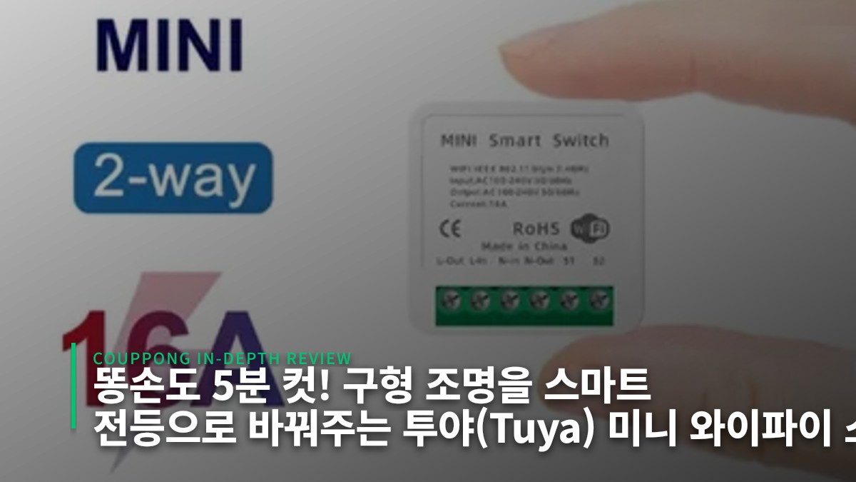 똥손도 5분 컷! 구형 조명을 스마트 전등으로 바꿔주는 투야(Tuya) 미니 와이파이 스위치 16A
