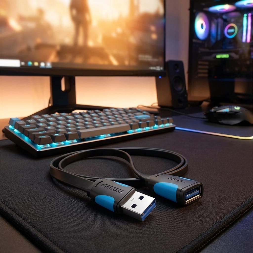 [내돈내산] 허리 숙일 일 없다! 데스크탑 필수템 벤션 USB 3.0 연장 케이블 후기
