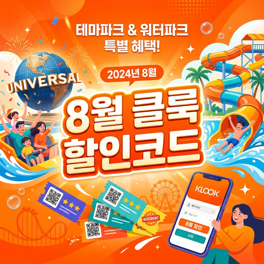 2026년 8월 클룩(Klook) 8월 할인코드 & 전세계 테마파크/워터파크 10% 가이드