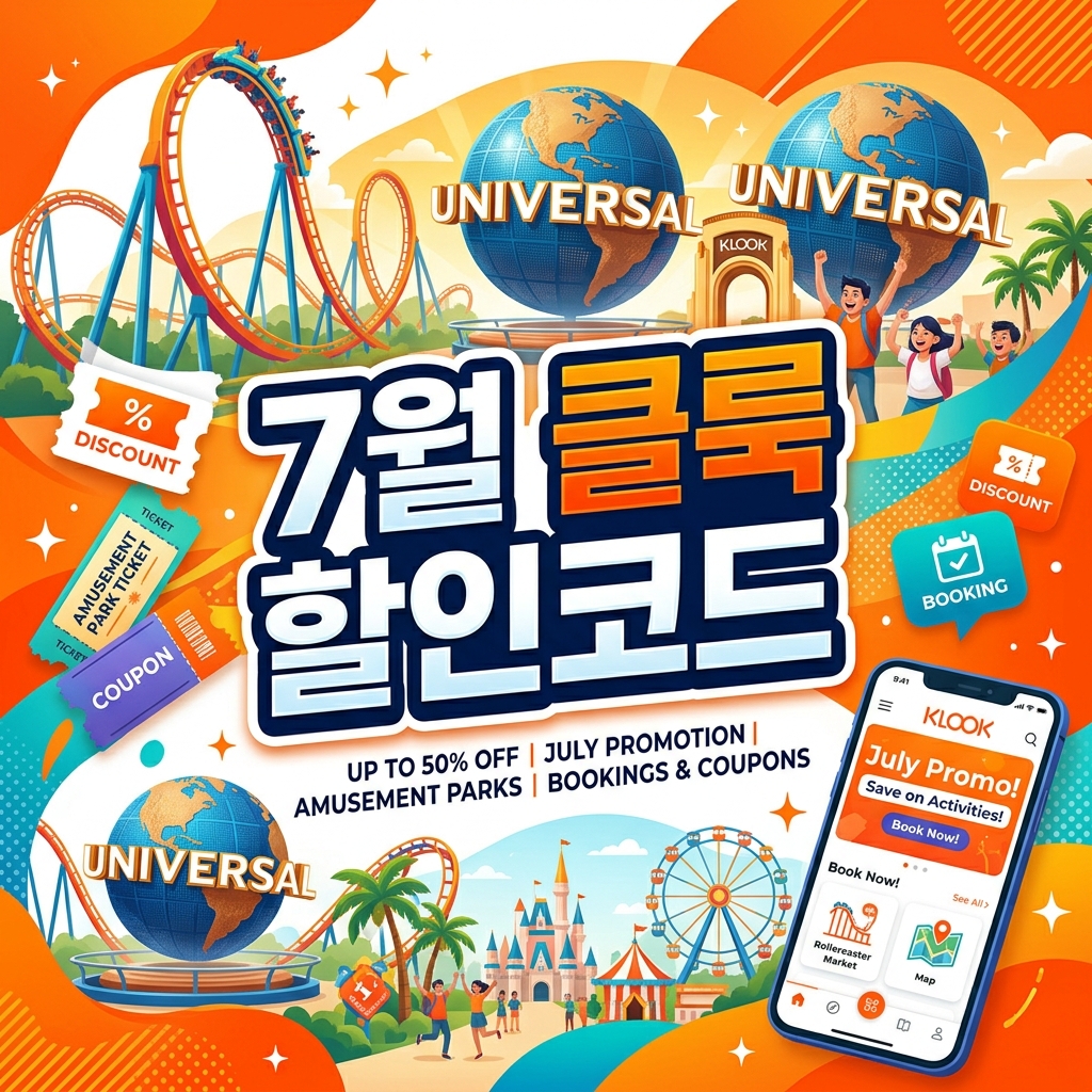 2026년 클룩(Klook) 7월 할인코드 & 전세계 액티비티/테마파크 할인 가이드