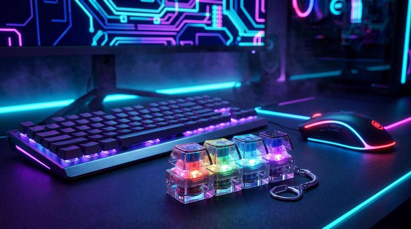 직장인 스트레스 해소 원탑! 2천원대 LED 기계식 키보드 피젯토이 리뷰