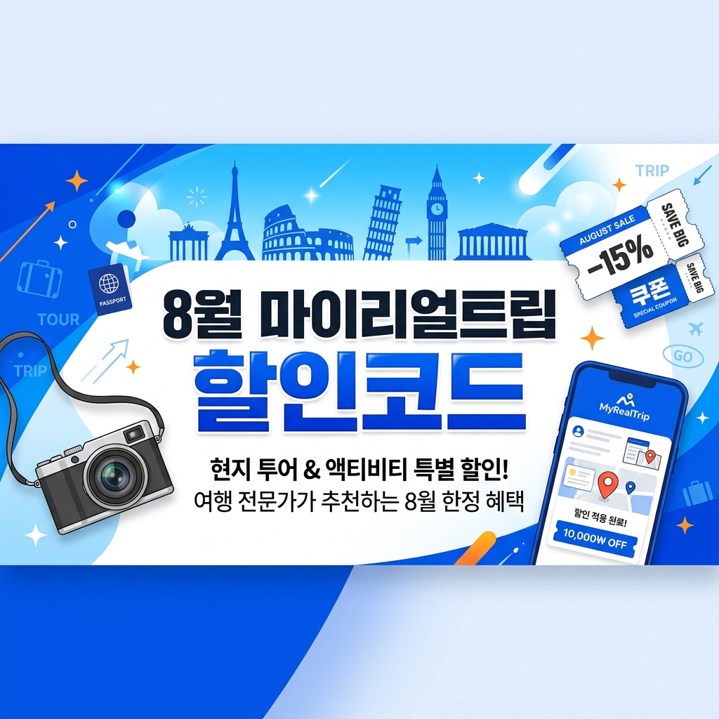 2026년 8월 마이리얼트립(MyRealTrip) 8월 할인코드 & 현지 가이드 투어 5% 가이드