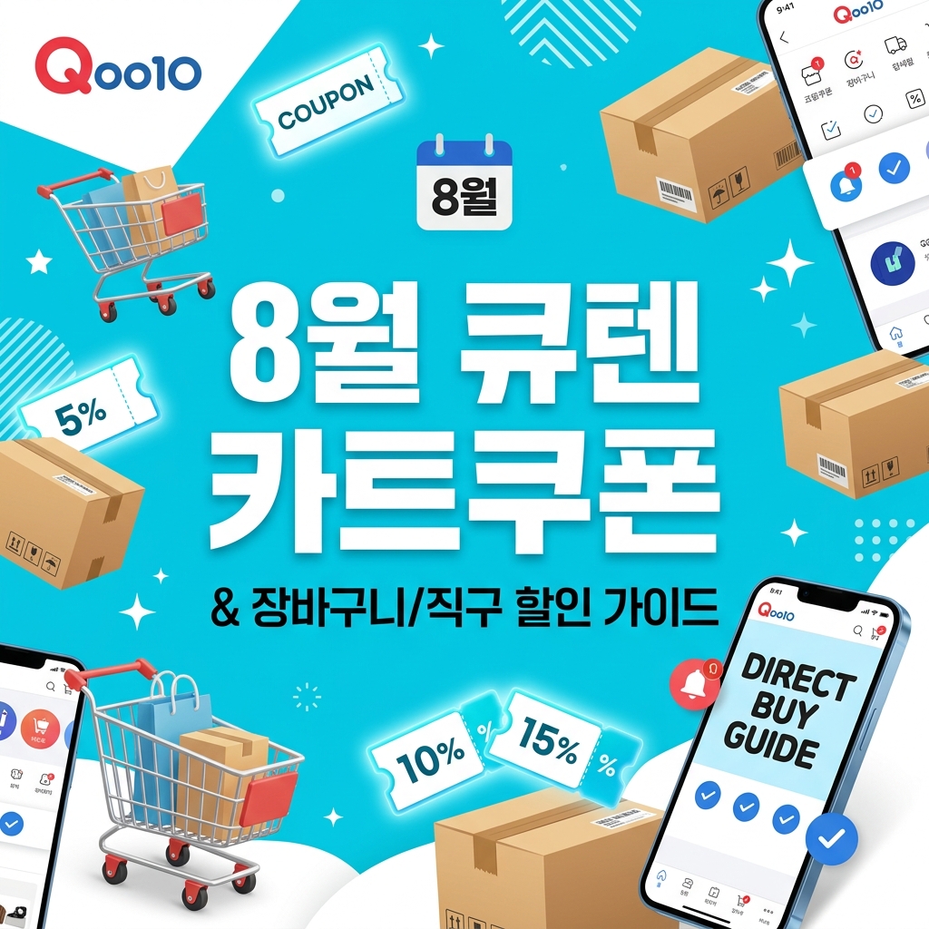 2026년 8월 큐텐(Qoo10) 8월 카트쿠폰 & 중복 할인 가이드