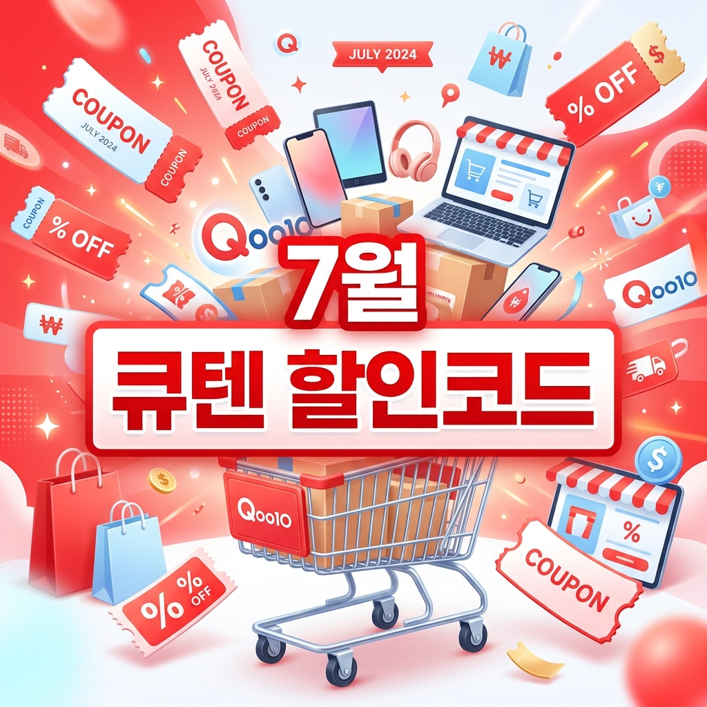 2026년 큐텐(Qoo10) 7월 할인코드 & 카트 쿠폰 다운로드 완벽 가이드