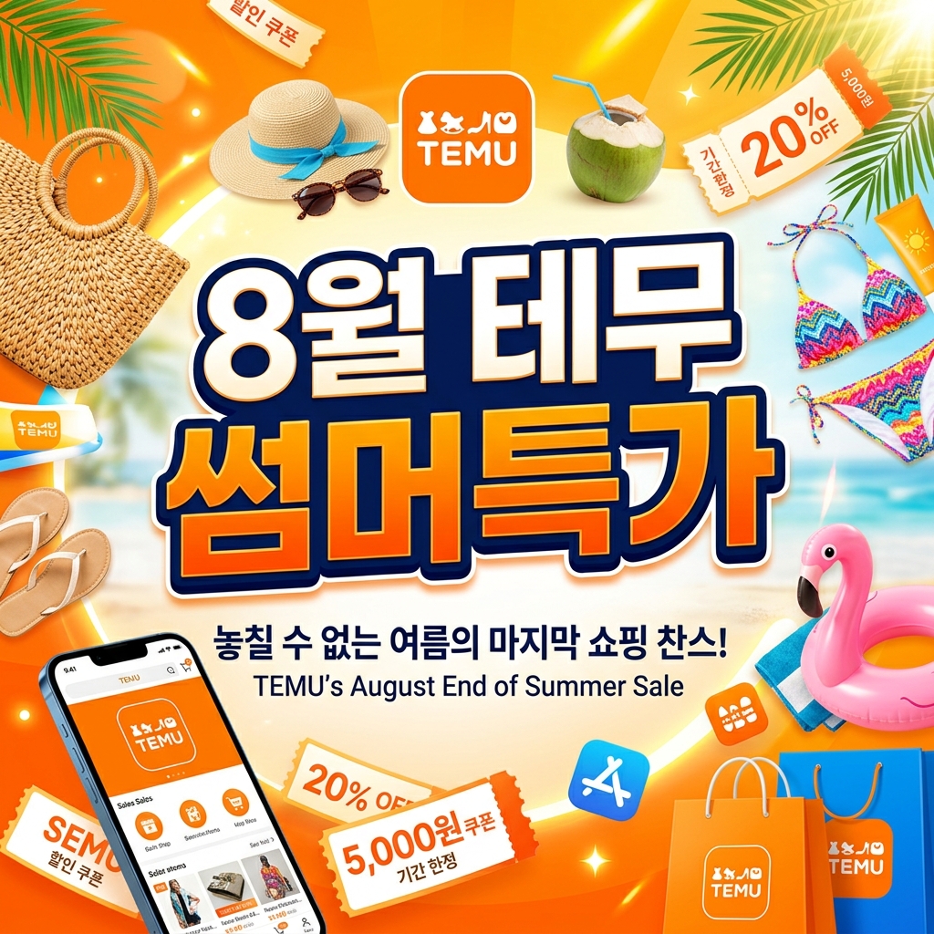 2026년 8월 테무(Temu) 썸머 클리어런스 세일 & 15만원 할인쿠폰 패키지 가이드