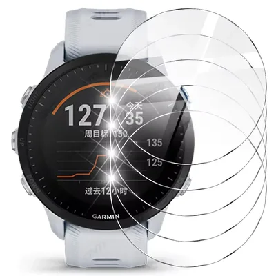 Garmin Forerunner 955 945 255 245 음악 55 액세서리 용 9H 강화 유리 화면 보호기 유리 울트라 HD 긁힘 방지 필름