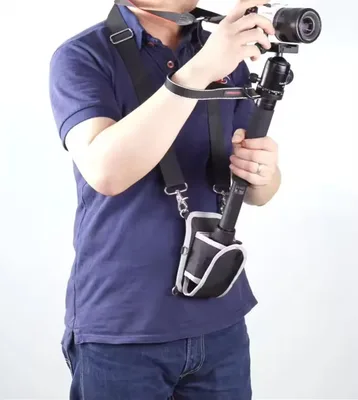 카메라 모노포드 어깨 목 슬링 스트랩 유니포드 삼각대 손목 벨트 허리 가방