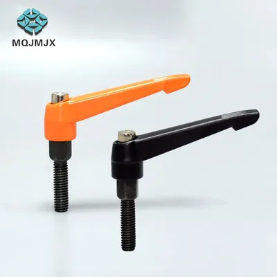 1Pcs M4/M5/M6/M8/M10/M12/M16 클램핑 레버 기계 조정 가능한 핸들 잠금 외부 수나사 노브 육각 나사