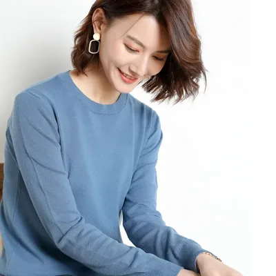 MRMT 2026 브랜드 뉴 여성용 스웨터 하의 여성용 스웨터 얇은 긴팔 O 넥 울 여성용 스웨터 니트 풀오버
