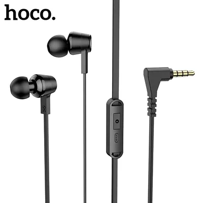Hoco 3.5mm 이어폰 다채로운베이스 스테레오 유선 헤드폰 Xiaomi 삼성 편안한 착용 음악 헤드셋