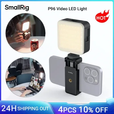 SmallRig P96 LED 비디오 라이트 미니 LED 카메라 조명 Youtube Tiktok Vlog 채우기 라이트 용 2200mAh 6500k 줌 사진 비디오 조명