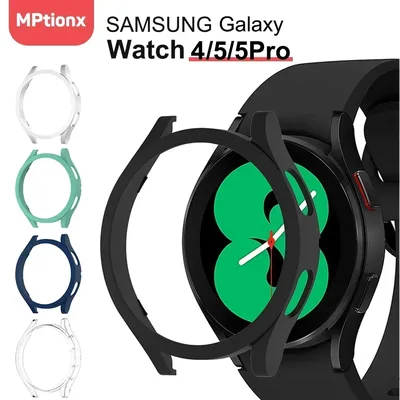 삼성 갤럭시 시계 4 용 시계 커버 40mm 44mm 42mm 46mm 45mm, PC 무광택 케이스 Watch5/5Pro 용 전방위 보호 범퍼 쉘