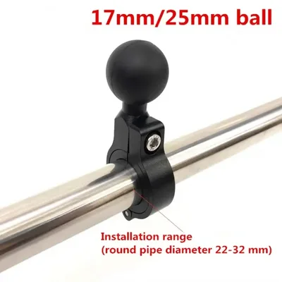 17MM 25MM 공 자전거 오토바이 휴대 전화 브래킷 고정 수도꼭지 잠금 핸들 바 오토바이 휴대 전화 GPS 홀더 마운트