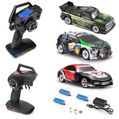 월토이 RC 1/28 30Km/H 284131   업그레이드 LCD 원격 제어 고속 레이싱 모기 2.4GHz 오프로드 RTR 랠리 드리프트 카가 포함된 K989