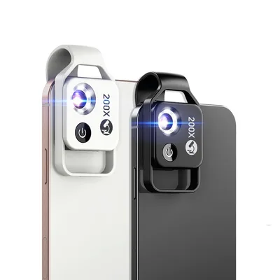 APEXEL 휴대폰용 현미경 렌즈, CPL 필터, LED 조명, HD 카메라, 확대 렌즈, 휴대폰 액세서리, 200X