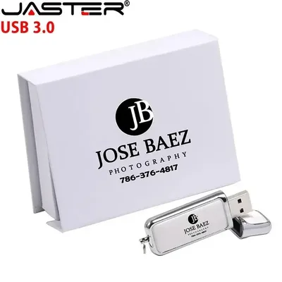 JASTER 가죽 USB 3.0 플래시 드라이브 128GB 컬러 인쇄 펜 드라이브 64GB 무료 맞춤형 로고 메모리 스틱 32G 창의적인 비즈니스 선물