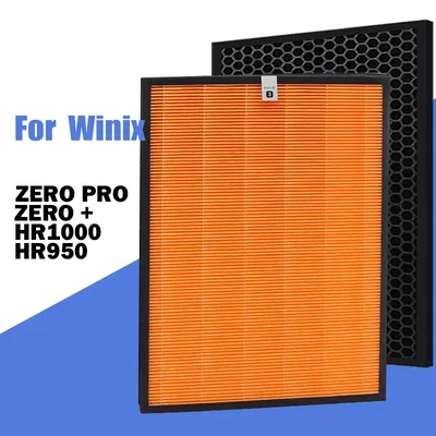 Winix 공기청정기 ZERO PRO / ZERO + / HR1000 / HR950용 항균 Hepa 필터 및 활성탄 필터