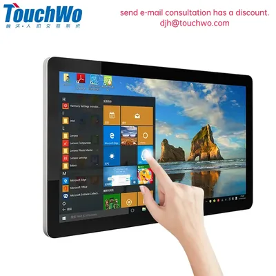 터치워 21.5 23.8 27인치 터치스크린 모니터 PC 터치스크린 모니터 산업용 안드로이드 윈도우 10 올인원 PC 상업용