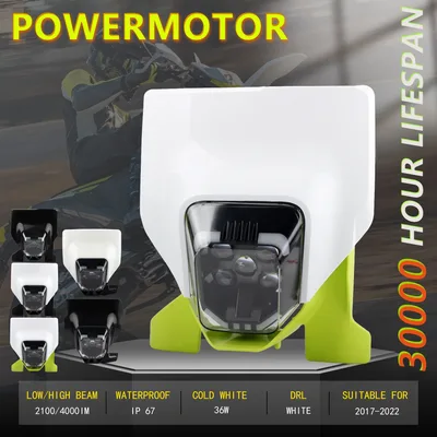 오토바이 헤드 라이트 LED 심지 Husqvarna 701 TE 250 300 450 FC FE TC 125 300i 헤드 램프 먼지 자전거 모토 크로스 액세서리 Enduro