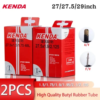 Mtb 27/27.5/29 인치 Presta Schrader 밸브 부틸 고무 카메라 튜브 타이어 자전거 부품에 대 한 2PCS KENDA 자전거 내부 튜브