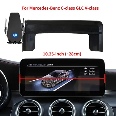 메르세데스-벤츠 C GLC V 클래스 w204 w205 x253 w447 7/10.25 인치 멀티미디어 화면 휴대 전화 홀더 인테리어 용 자동차 전화 홀더