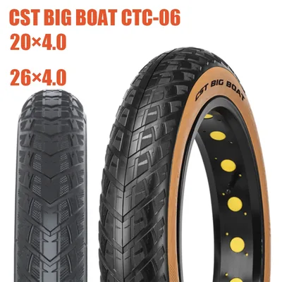 CST 지방 타이어 20x4.0 26x4.0 CST 빅 보트 CTC-06 CST 뉴 브라운 패밀리 탑 다크 스킨 컬렉션 전기 자전거 타이어