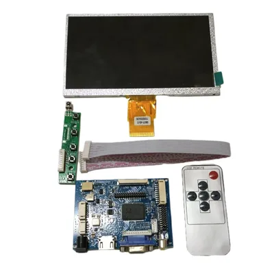 라테판다 라즈베리 파이 바나나 파이 PC용 모니터 키트, HDMI, VGA, 2AV 컨트롤 드라이버 보드, TFT LCD 스크린 디스플레이, 7 인치 1024*600