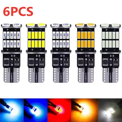 Canbus 자동차 LED 전구, BMW 미니 쿠퍼 R56, R53, E90, E46, F20, F10, E39, Z4 용, 인테리어 돔 트렁크 램프, 주차 조명, 2/6x, T10, W5W, 12V