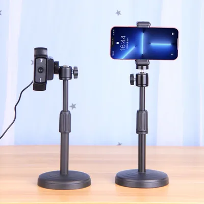 휴대 전화 용 데스크탑 삼각대 웹캠 DSLR 카메라 탁상용 Tripie 스마트 폰용 스탠드 마운트 핸드폰 웹 캠 지원