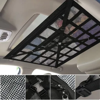 자동차 지붕 보관 가방 인테리어화물 그물 통기성 메쉬 가방 자동차 천장 보관 그물 포켓 자동 Stowing Tidying 액세서리