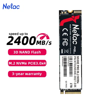 Netac NVME SSD M2 1TB 512GB 128GB 디스크 HDD m.2 2280 PCIe3.0X4 ssd 솔리드 스테이트 드라이브 노트북 데스크탑 용 내장 하드 드라이브