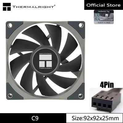 Thermalright TL-C9 92mm 섀시 팬 2000 속도 4핀 PWM S-FDB V2 베어링 고성능 팬