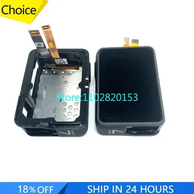 Gopro Hero 7 블랙 액션 카메라 수리 부품 용 후면 후면 프레임 케이스 하우징이있는 기존 터치 LCD 디스플레이 화면