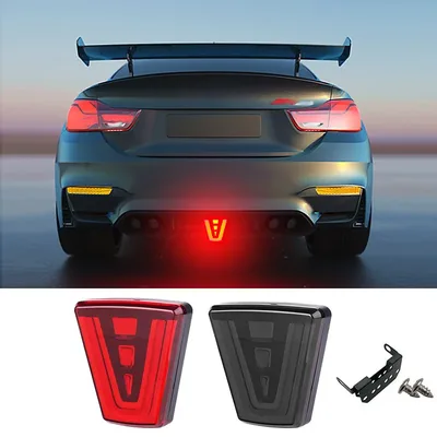 Led 브레이크 파일럿 조명 스포티 한 F1 스타일 후면 테일 라이트 12V 자동차 플래시 경고 자동 SUV 모토에 대 한 역방향 중지 안전 신호 램프