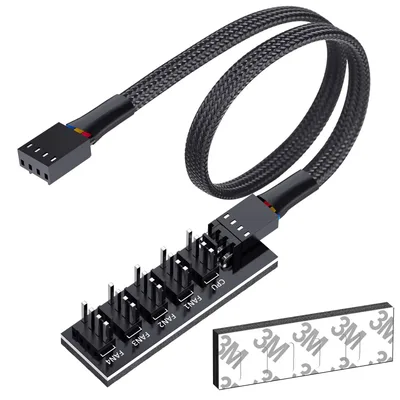 1 ~ 5 웨이 PWM 팬 허브 PC CPU 냉각 4 핀/3 핀 팬 전원 케이블 허브 분배기 어댑터 데스크탑 컴퓨터 쿨러 케이스 팬